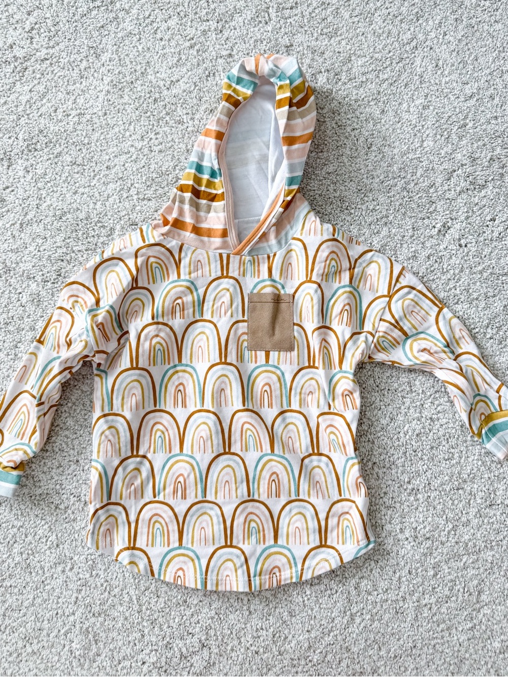 Kids Rainbow Hooded Top